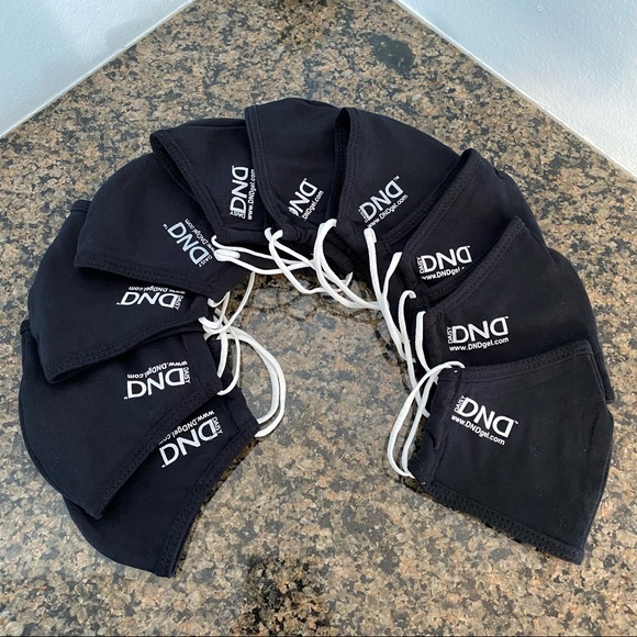 10 Pcs Daisy DND Reusable Cloth Adult Face Masks Black - Picture 1 of 4